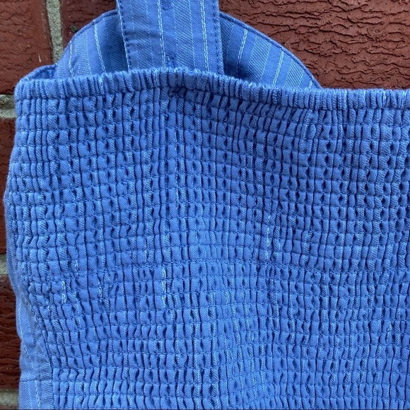 FREE PEOPLE WOMENS BLUE STRIPPED SLEEVELESS CROP TOP SIZE XS ADJUSTABLE STRAPS - Picture 4 of 8